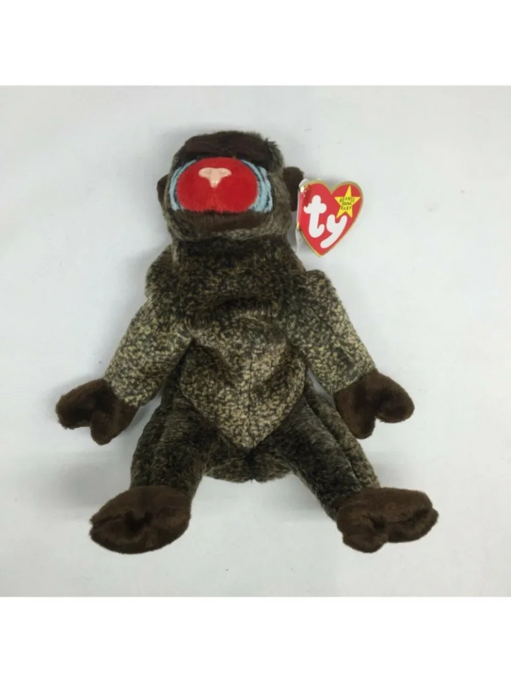 Ty Beanie Baby Cheeks Baboon Plush Stuffed Animal Toy Retired Tag May 18 1999